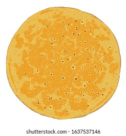
Vector illustration round crepe, design
pancake on a white background.