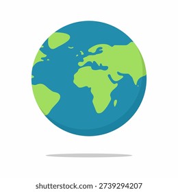 Vector illustration of a round earth icon.
