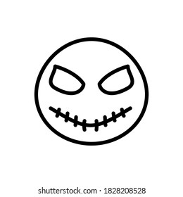Vector illustration of a round ghost icon. Icon for halloween.