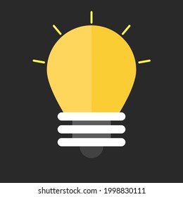 Ilustración vectorial de una bombilla redonda.