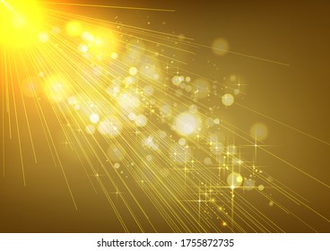 Vector illustration. the round light that is blurred by the lens is glittering. 