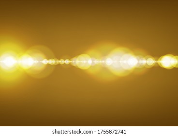 Vektorgrafik. Das runde Licht, das durch das Objektiv unscharf wird, ist glänzend. 