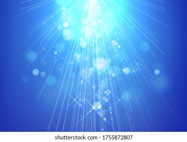 Vektorgrafik. Das runde Licht, das durch das Objektiv unscharf wird, ist glänzend. 