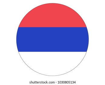 Vector illustration of the round map of Republic of Srpska