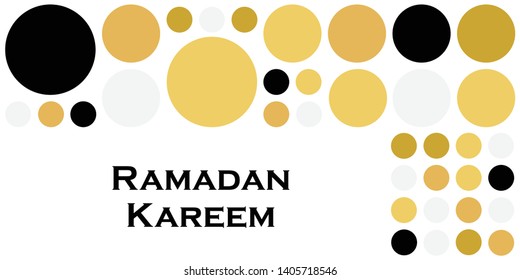 vector illustration of round mosaic greeting card with wish for generous Ramadan Holiday