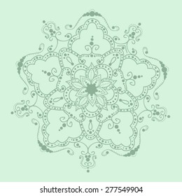 Vector illustration of round oriental mandala ornament for your design