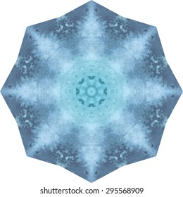 Vector illustration of round pattern with watercolor texture.