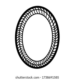 
Vector illustration of a round photo frame, the frame is mirrored. decorative design element.