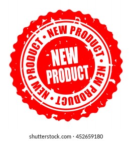 Vector illustration round stamp NEW PRODUCT