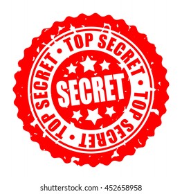 Vector illustration round stamp TOP SECRET