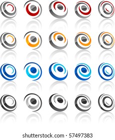 Vector illustration of round symbols.