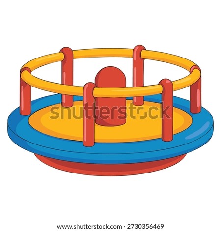 Vector illustration of roundabout on white background ideal for city planning traffic transport infrastructure design or road layout themed artwork