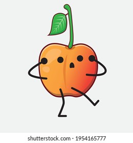 Ilustración vectorial del personaje real de Ann Cherry con cara linda, manos simples y líneas de piernas en fondo aislado. Estilo de dibujo animado plano.