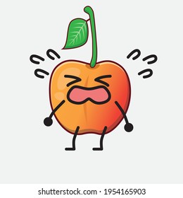 Ilustración vectorial del personaje real de Ann Cherry con cara linda, manos simples y líneas de piernas en fondo aislado. Estilo de dibujo animado plano.