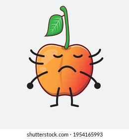 Ilustración vectorial del personaje real de Ann Cherry con cara linda, manos simples y líneas de piernas en fondo aislado. Estilo de dibujo animado plano.