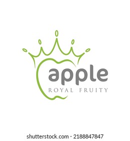 A vector Illustration of Royal Fruit Crowned Logo Sign