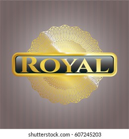 Vector Illustration of Royal gold badge
