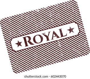 Vector illustration of Royal rubber stamp
