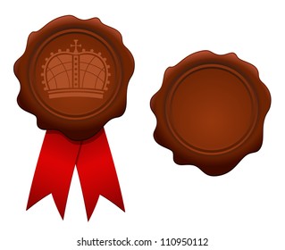 Vector illustration of royal wax seal