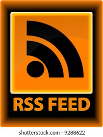 vector illustration of rss feed