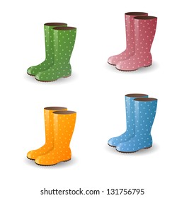 Vector Illustration of Rubber Boots