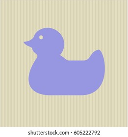 Vector Illustration of Rubber Duck icon in blue color
