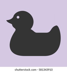 Vector illustration of Rubber Duck vector iconin Black
