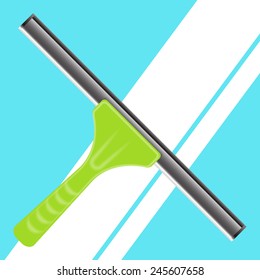 Vector illustration of rubber glass cleaner for windows
