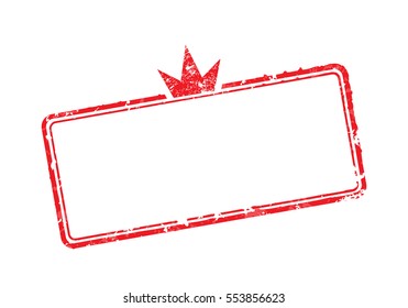 Vector illustration rubber stamps with crown