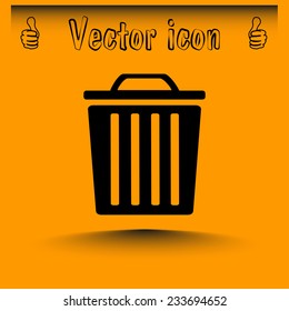 Vector illustration of rubbish bin