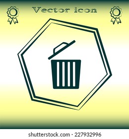 Vector illustration of rubbish bins 