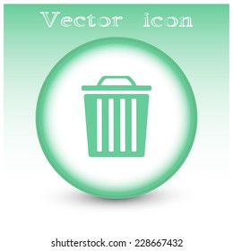 Vector illustration of rubbish bins 