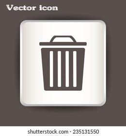 Vector illustration of rubbish bins 