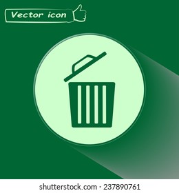Vector illustration of rubbish bins 