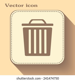 Vector illustration of rubbish bins 