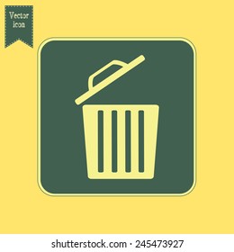 Vector illustration of rubbish bins 