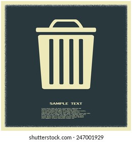 Vector illustration of rubbish bins 