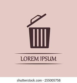 Vector illustration of rubbish bins 