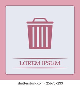 Vector illustration of rubbish bins 