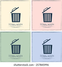 Vector illustration of rubbish bins 