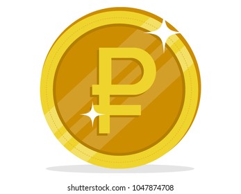 Vector illustration of a Ruble Coin