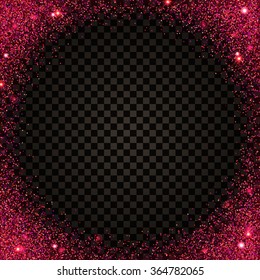 Vector Illustration of Ruby Confetti Background for Design, Website, Background, Banner. Pink sparkle Element for greeting card or Premium flyer. Isolated on transparent