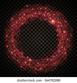 Vector Illustration of Ruby Confetti Background for Design, Website, Background, Banner. Pink sparkle Element for greeting card or Premium flyer. Isolated on transparent