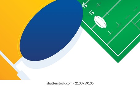 Vector illustration of rugby background. Sports concept