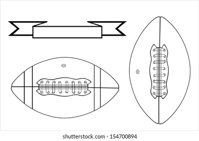 Vector illustration of a rugby ball