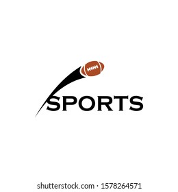 Vector illustration of rugby ball, American Logo Sport, Athletic equipment, healthy lifestyle, fitness activity vector illustration,