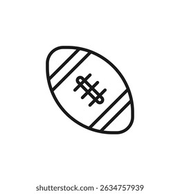 Vector illustration of an rugby ball icon on a white background