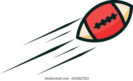 vector illustration of rugby ball, sport icon