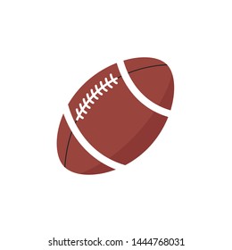 Vector illustration of rugby football ball in flat style