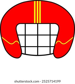 Vector illustration of rugby helmet